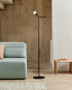 Lampada da terra Orey in metallo nero