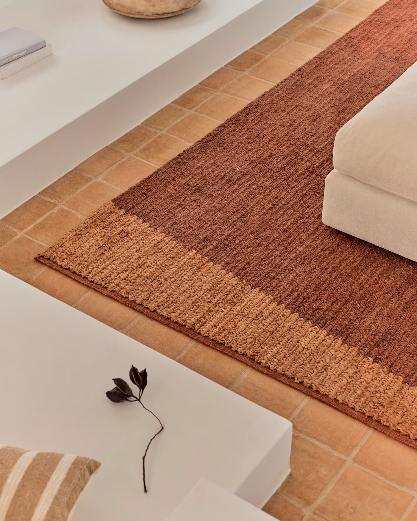 Tappeto Mandi in juta terracotta 200 x 300 cm