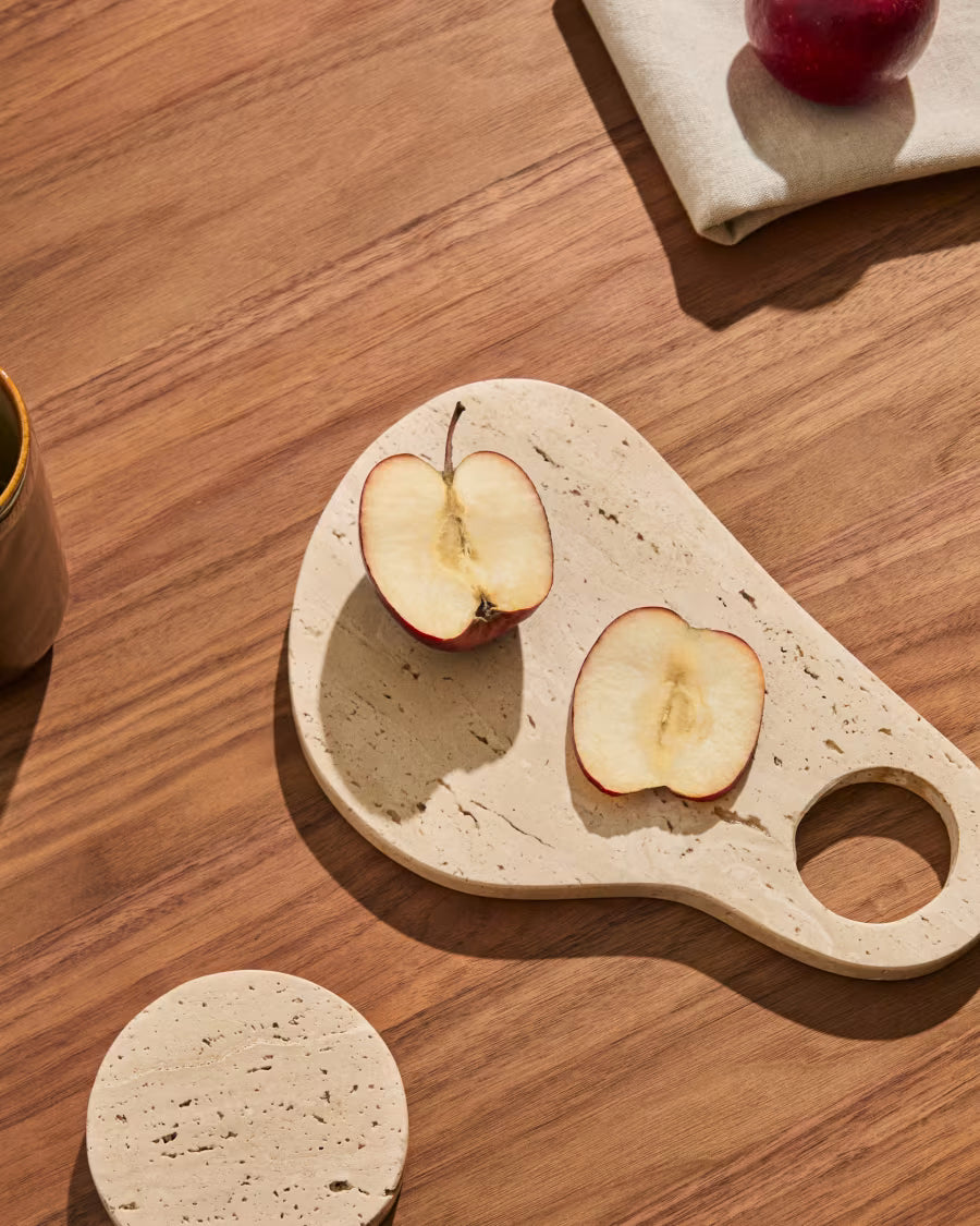 Tagliere da portata Zera in marmo beige