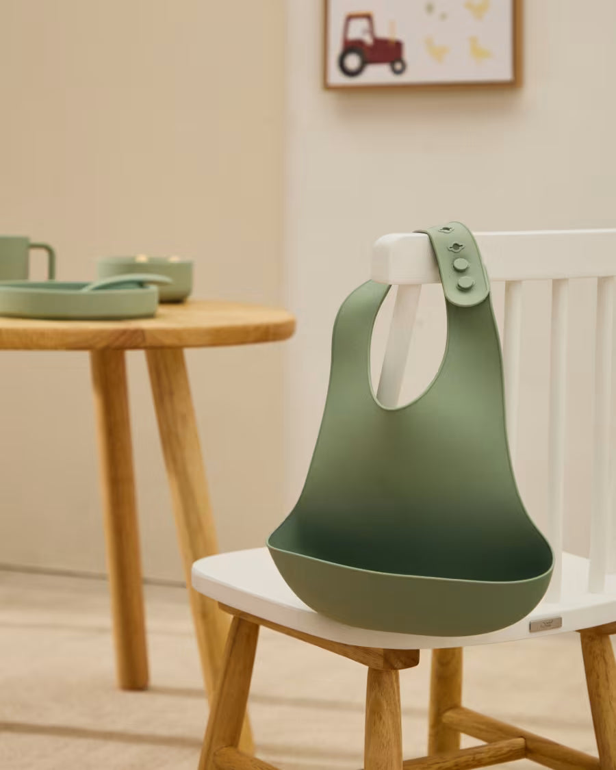 Set Lili 2 bavaglini in silicone rosa e turchese