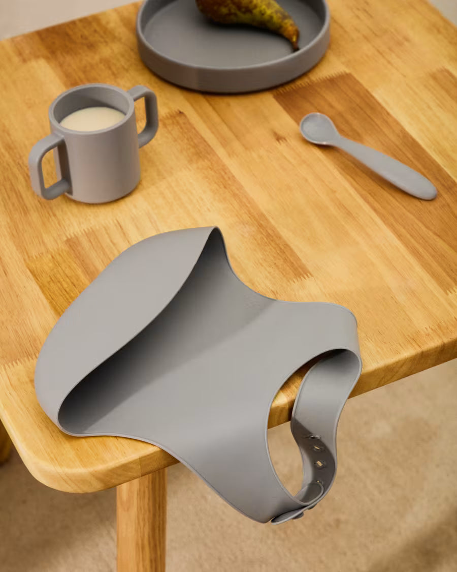 Set Lili 2 bavaglini in silicone arancione e blu