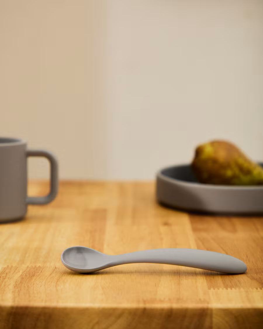 Set Lili 2 cucchiai in silicone arancione e blu