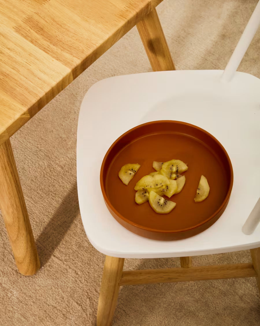 Set Lili piatto e ciotola in silicone arancione