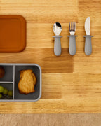 Set Lili cucchiaio, forchetta e coltello in silicone blu