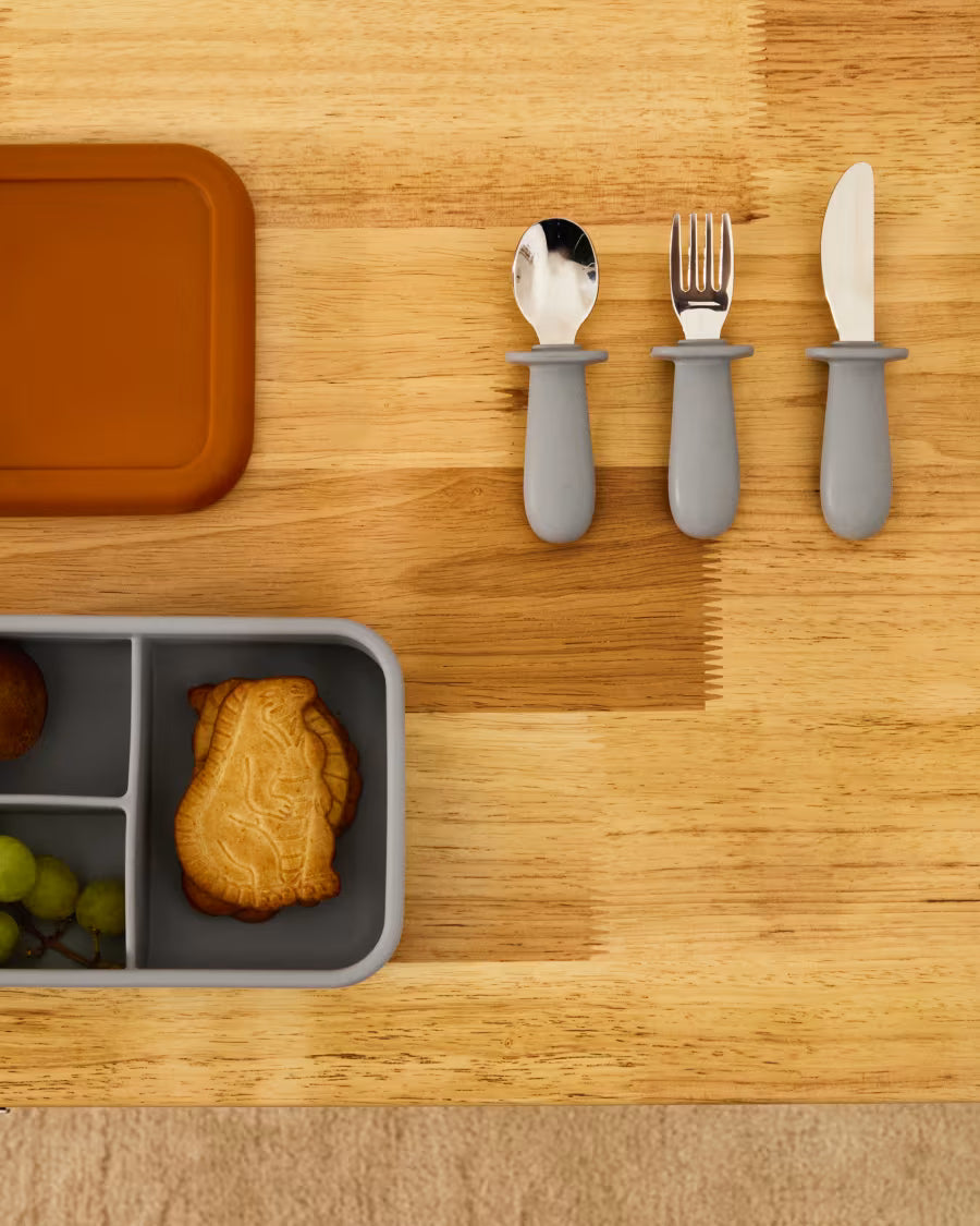 Contenitore Lili in silicone arancione e blu