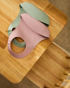 Set Lili 2 bavaglini in silicone rosa e turchese