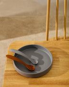 Set Lili 2 cucchiai in silicone arancione e blu