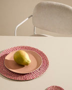 Set di 2 tovagliette in seagrass rosso Ø 38 cm