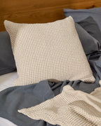 Set di 2 cuscini Mabile 100% cotone jacquard a righe blu 50 x 50 cm