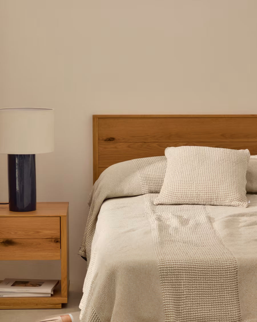 Trapunta Mabile 100% cotone jacquard a righe blu per letto 90/135 cm