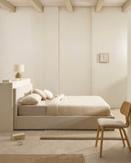 Letto con contenitore Nahiri 180 x 200 cm beige