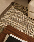 Tappeto Arpe in juta jacquard beige 160 x 230 cm