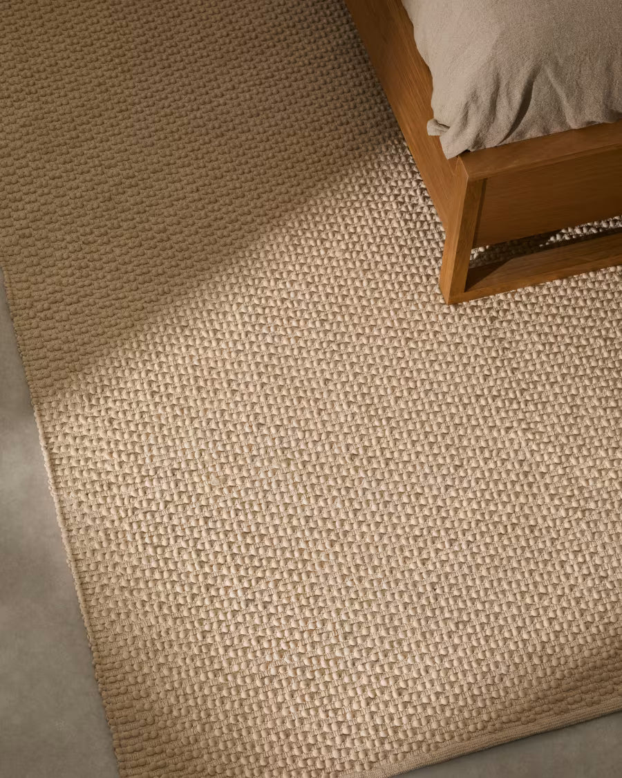 Tappeto Mascarell in cotone e poliestere bianco 160 x 230 cm