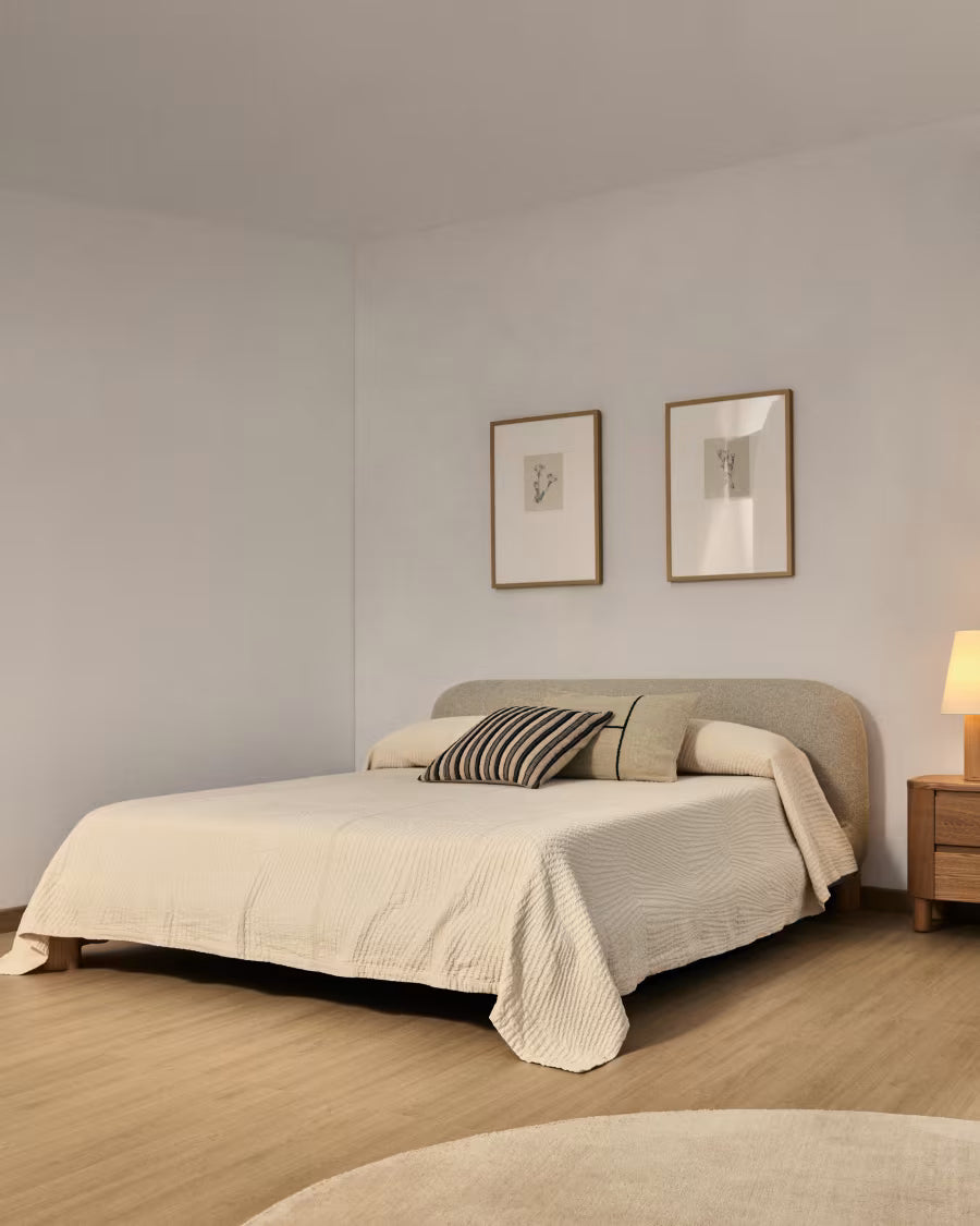 Trapunta Raylo 100% cotone con struttura a righe per letto da 150/160 cm