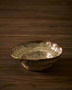 Piatto fondo Alenia in ceramica marrone