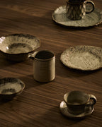 Piatto fondo Alenia in ceramica marrone