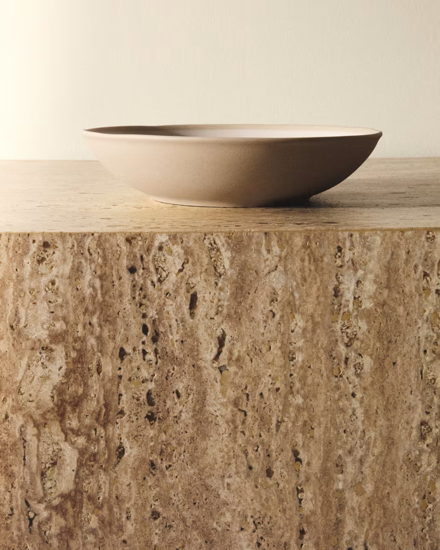 Piatto fondo Azir in ceramica beige