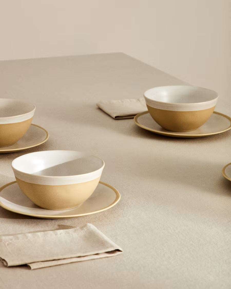 Ciotola Azir in ceramica beige