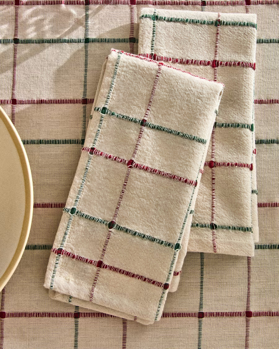 Set di 2 tovaglioli Aldelie 100% cotone jacquard multicolore