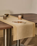 Runner da tavola Briven 100% cotone beige 50 x 150 cm