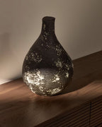 Vaso Orelin in ceramica nera e bianca 39 cm