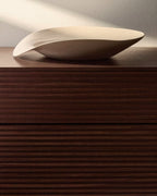 Centro tavola Ebenor in ceramica beige Ø 30 cm