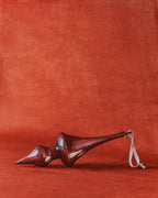 Set Talnea di 2 ornamenti da appendere in vetro riciclato marrone 29,5 cm