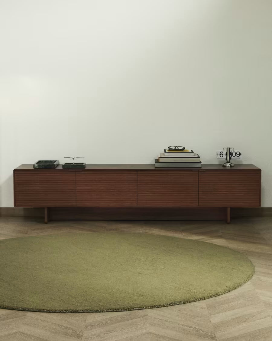 Tappeto rotondo Empuries verde Ø 200 cm