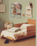 Trapunta Wufy 100% cotone waffle a righe multicolori per letto da 90 cm