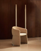 Sedia Bosca in ciniglia beige