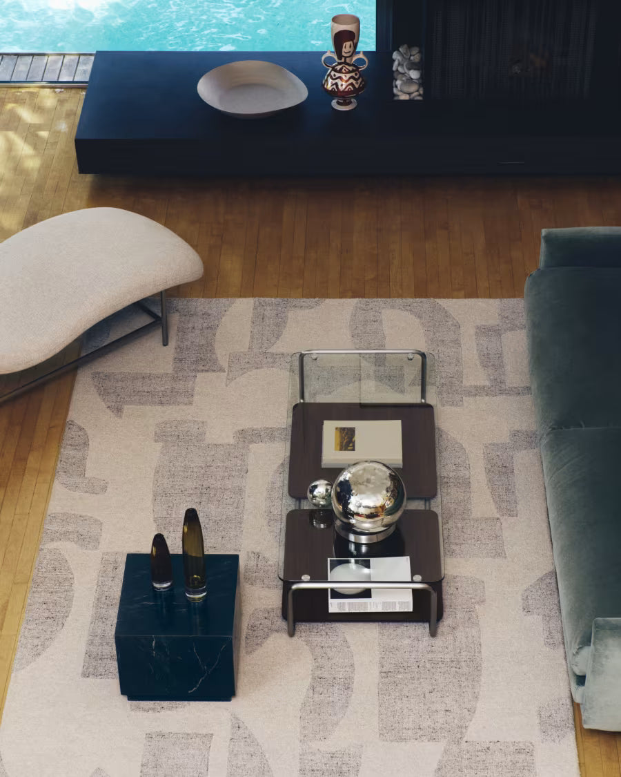 Tappeto Norela in misto lana jacquard grigio 300 x 200 cm