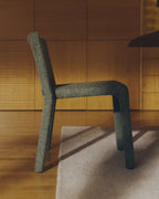 Sedia impilabile Loria in ciniglia verde