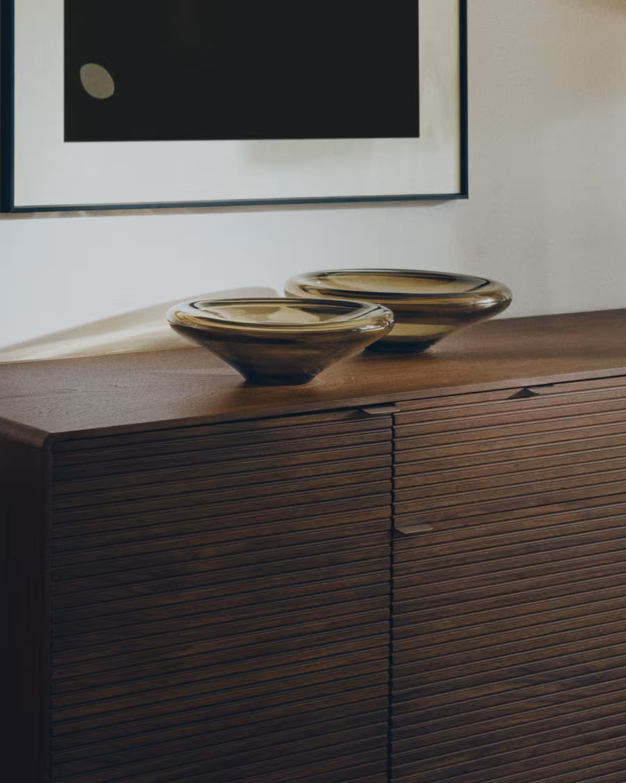 Centrotavola Zolira in vetro marrone Ø 27 cm