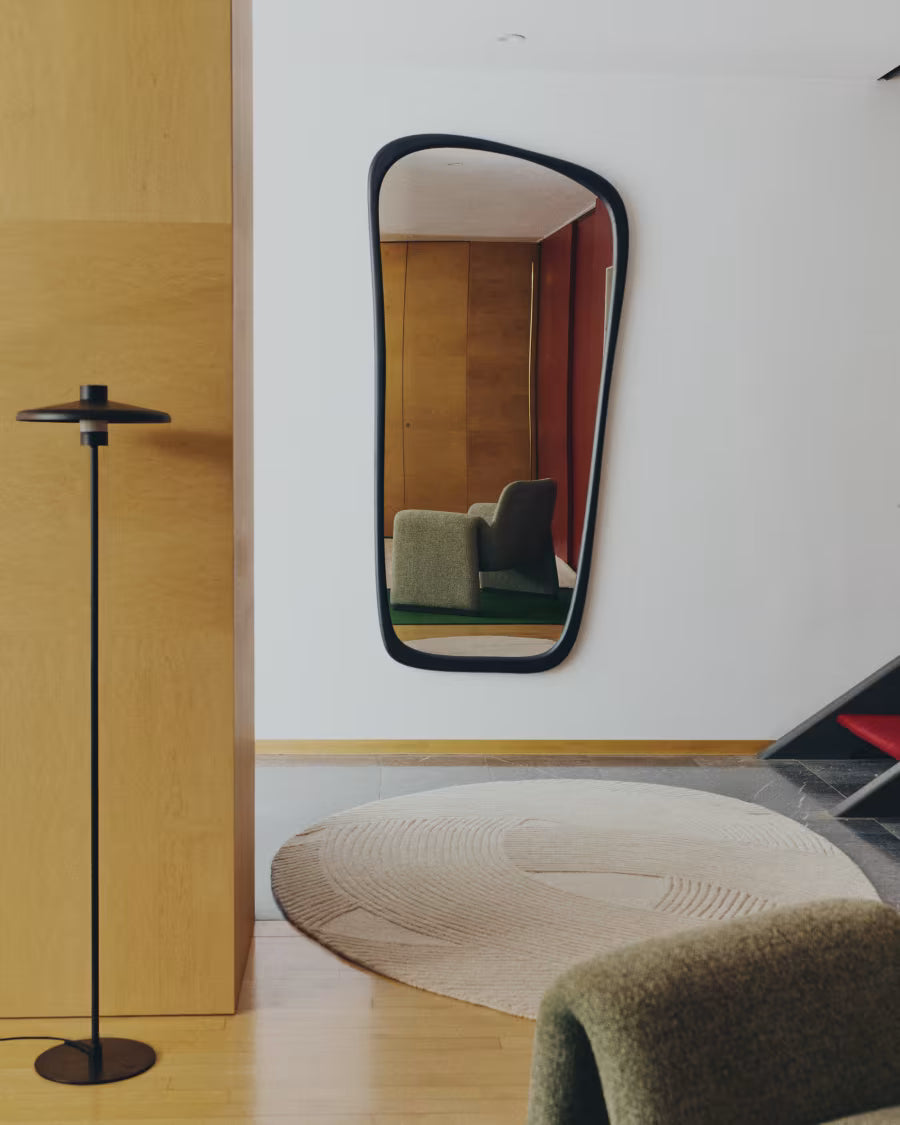 Tappeto Domm di lana beige 160 x 230 cm