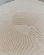 Tappeto Domm di lana beige 160 x 230 cm