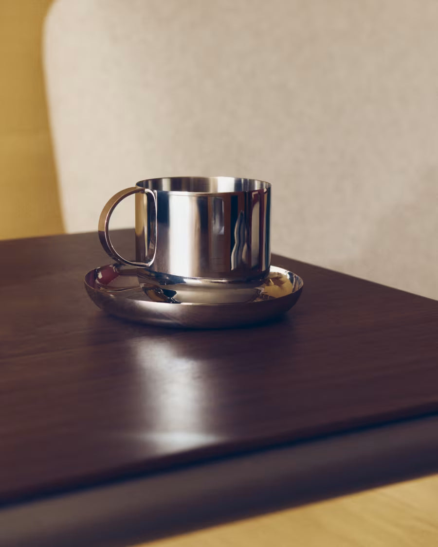 Set di 2 tazze Nirela in acciaio inox