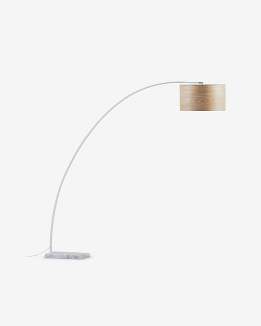 Lampada da terra Juhe in legno di frassino