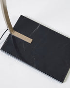 Lampada da terra Juhe metallo dorato e marmo nero