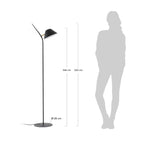 Lampada da terra Aurelia nero