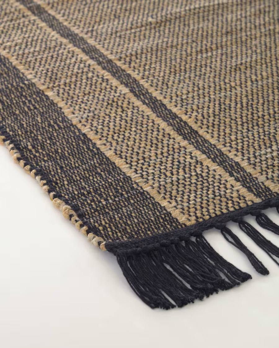 Tappeto Brunilda nero e marrone 160 x 230 cm