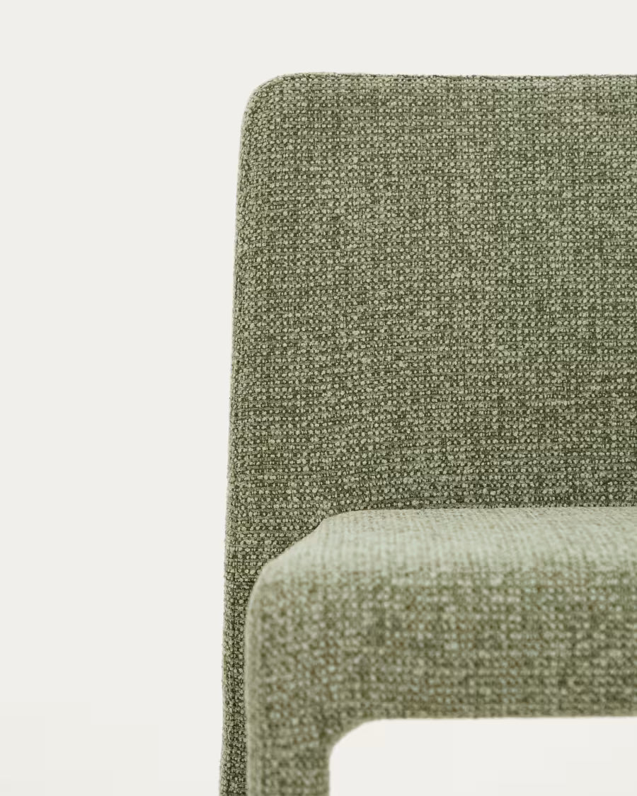 Sedia impilabile Loria in ciniglia verde