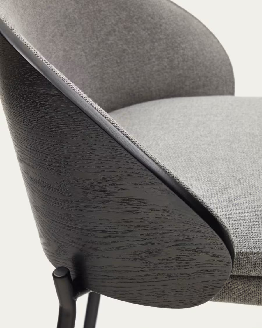 Sgabello Eamy in ciniglia grigio chiaro 65 cm