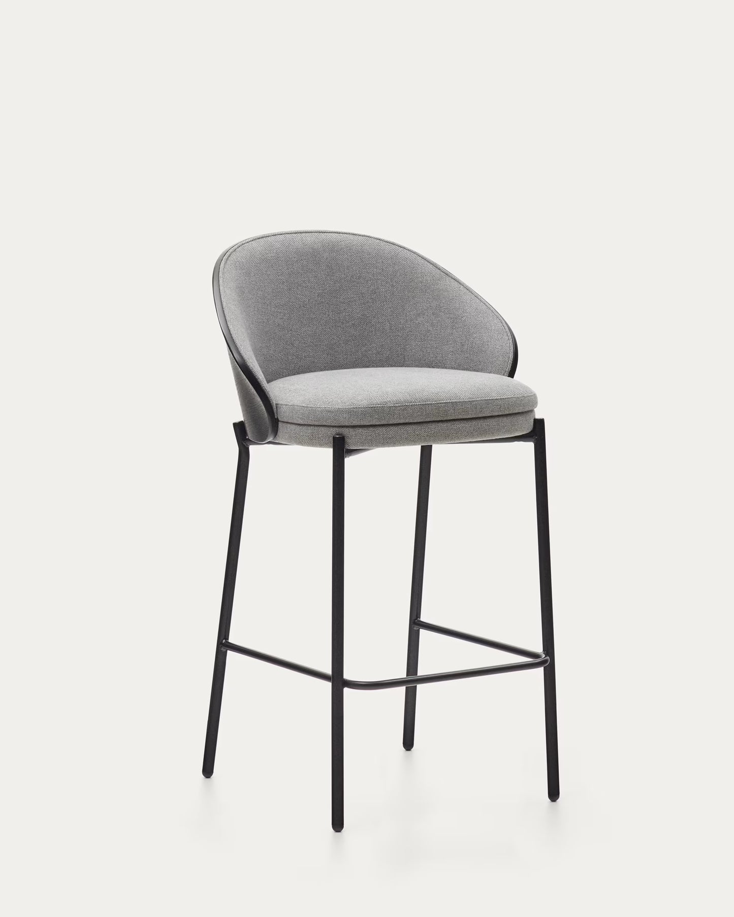 Sgabello Eamy in ciniglia grigio chiaro 65 cm