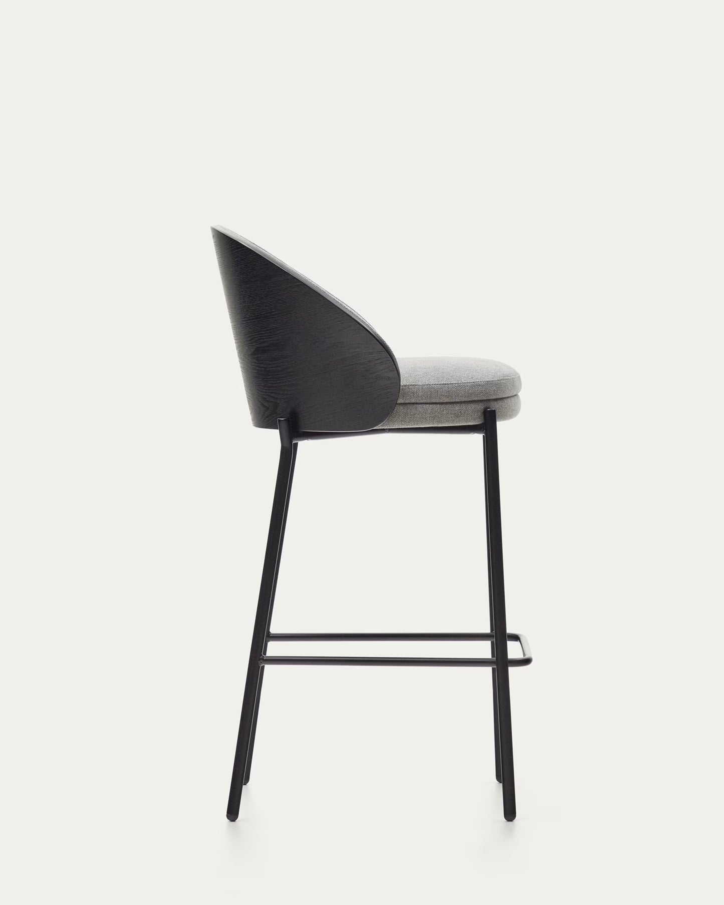 Sgabello Eamy in ciniglia grigio chiaro 65 cm