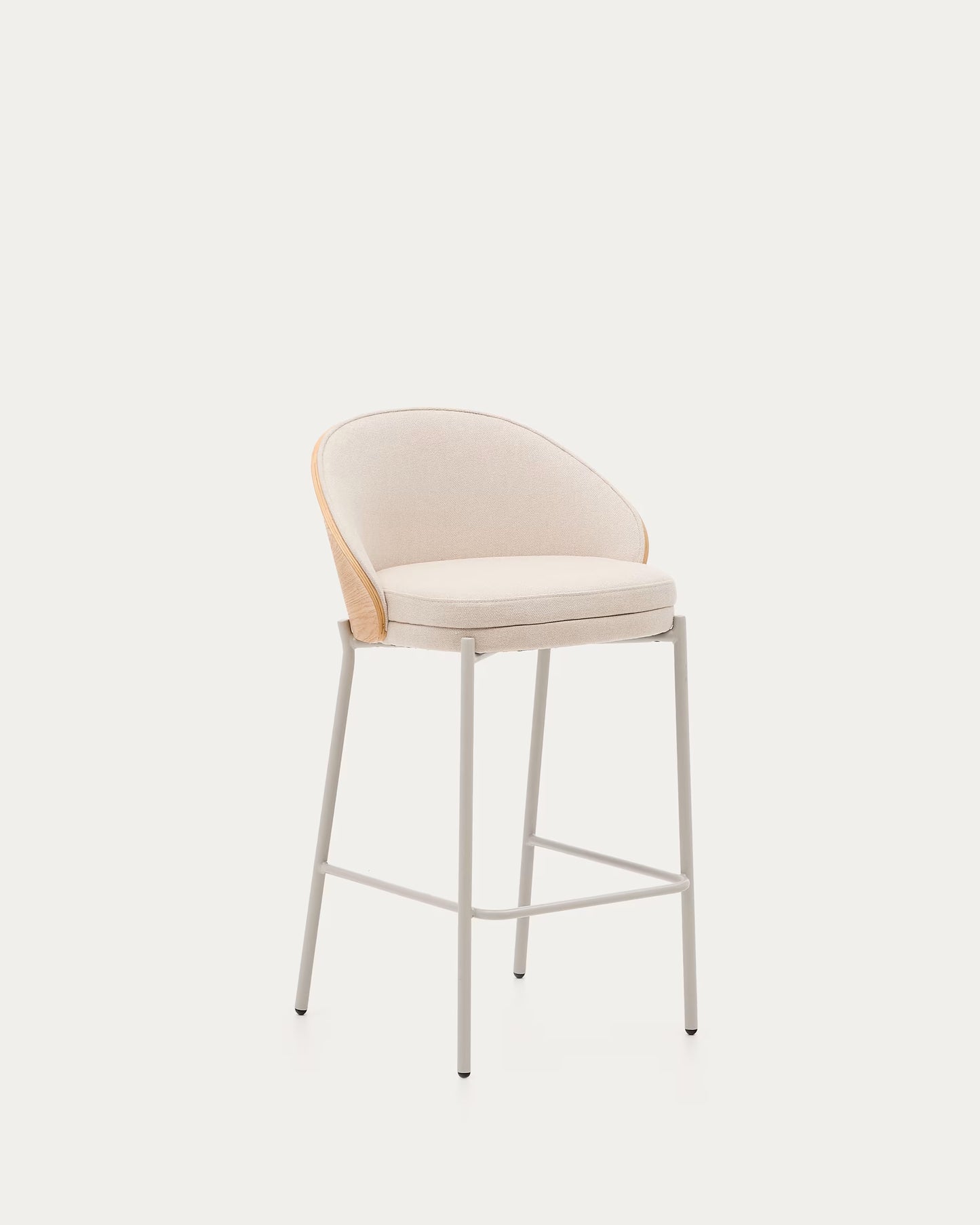 Sgabello Eamy in ciniglia beige 65 cm