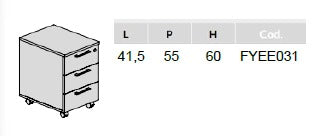 Cassettiera in melaminico