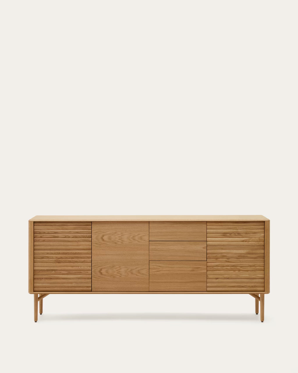Credenza Lenon 3 ante 3 cassetti legno e impiallacciatura rovere 200x86 cm FSC MIX Credit