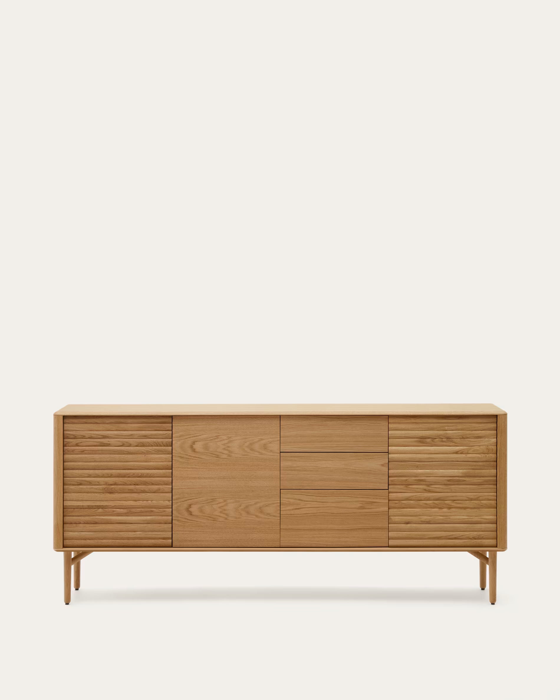 Credenza Lenon 3 ante 3 cassetti legno e impiallacciatura rovere 200x86 cm FSC MIX Credit