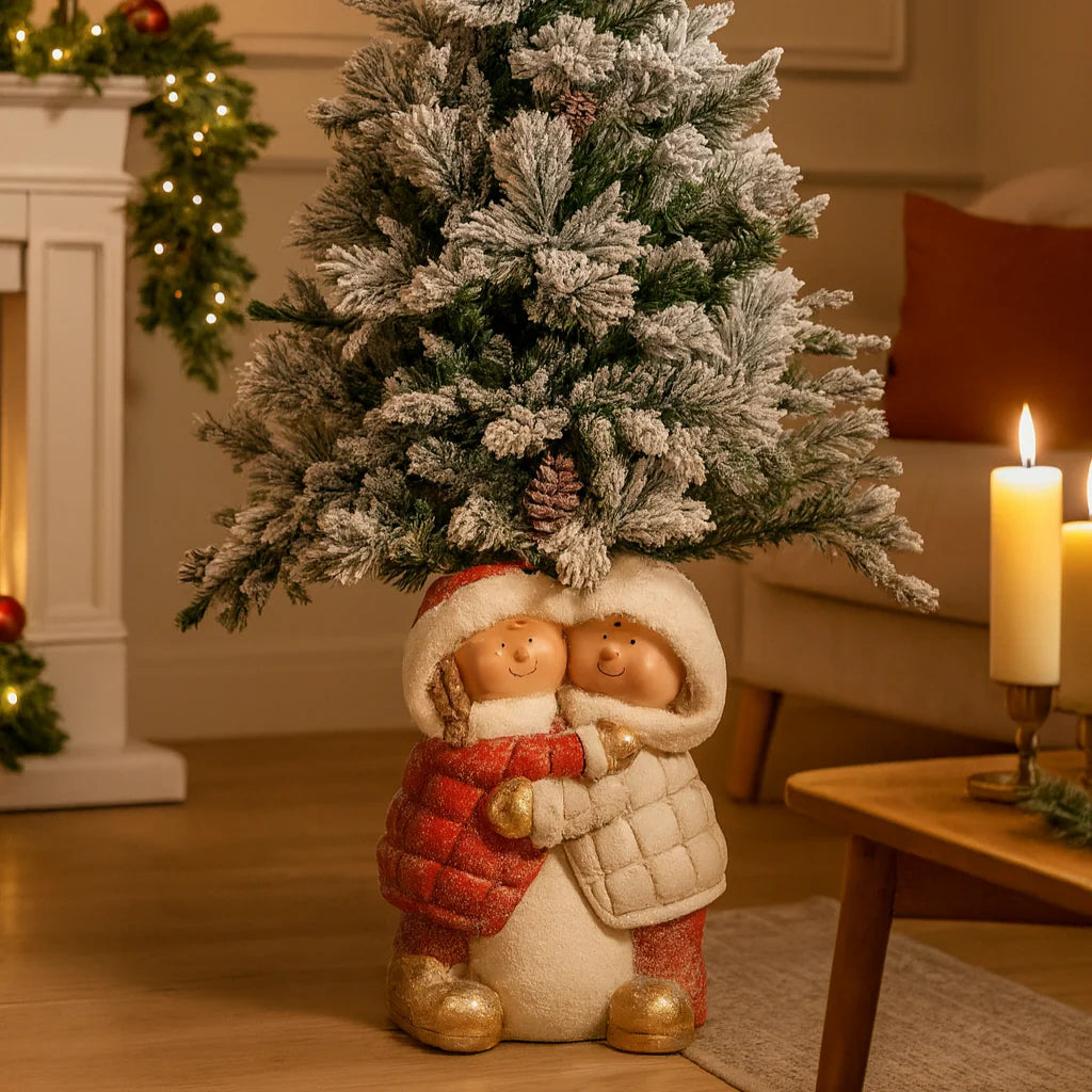 Base albero di natale "TWINS" con supporto in metallo h 42 cm colorato