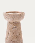 Candelabro grande Magan in travertino beige